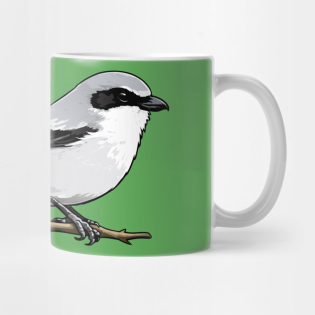 Loggerhead Shrike Bird Illustration | Minimal Wildlife Art by DonWillisJrArt
