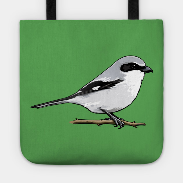 Loggerhead Shrike Bird Illustration | Minimal Wildlife Art Tote by DonWillisJrArt