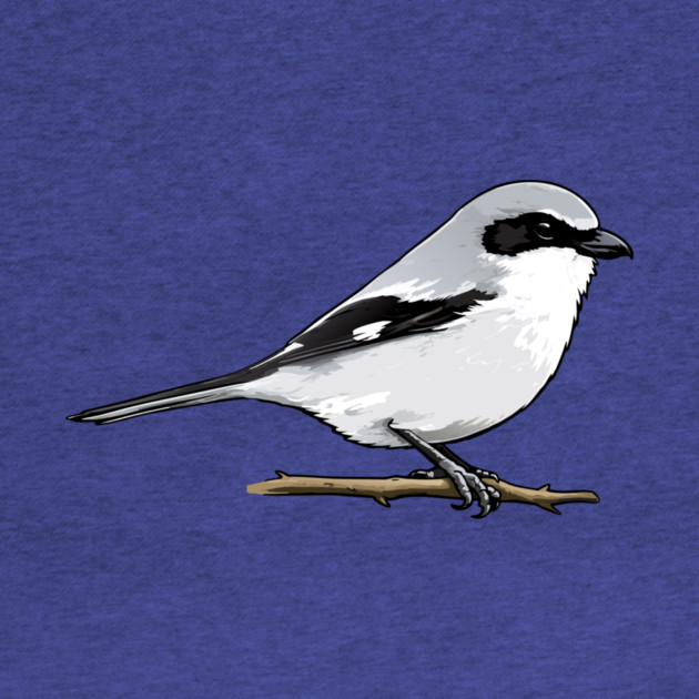 Loggerhead Shrike Bird Illustration | Minimal Wildlife Art by DonWillisJrArt