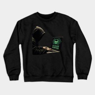 Malware Hunter Skull Hacker Crewneck Sweatshirt