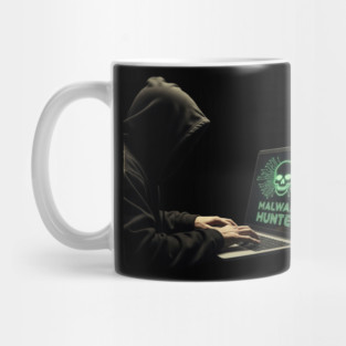 Malware Hunter Skull Hacker Mug