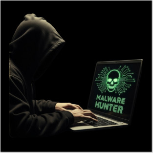 Malware Hunter Skull Hacker Posters and Art