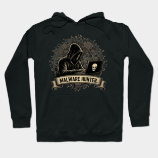 Malware Hunter Hacker Silhouette Hoodie