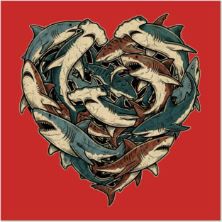 Shark Heart Posters and Art