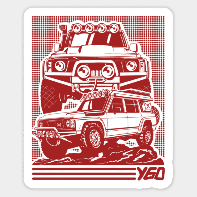 nissan patrol y60 4x4 Sticker by monsalveautos