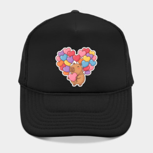 Capybara Heart Balloons Hat