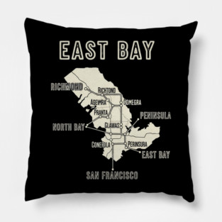 East Bay Map Pillow