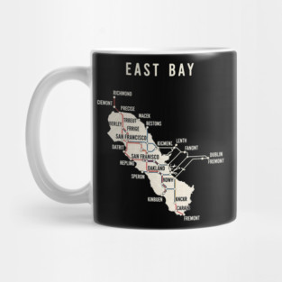 East Bay Subway Map Mug