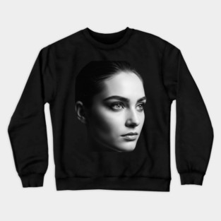 Classic Woman Portrait Crewneck Sweatshirt