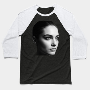 Classic Woman Portrait Baseball T-Shirt