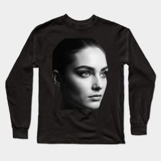 Classic Woman Portrait Long Sleeve T-Shirt