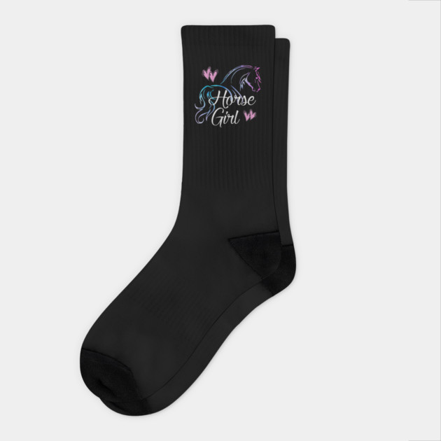 Horse Girl Equestrian Rider Horse Lover Socks by yangho