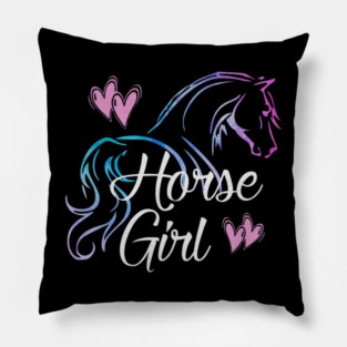 Horse Girl Equestrian Rider Horse Lover Pillow