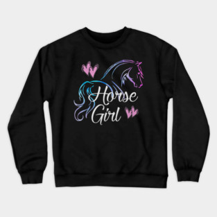 Horse Girl Equestrian Rider Horse Lover Crewneck Sweatshirt