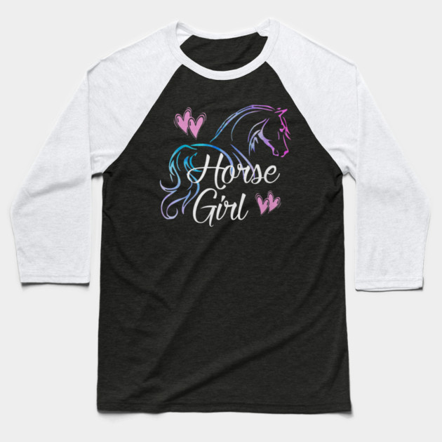 Horse Girl Equestrian Rider Horse Lover Baseball T-Shirt by yangho