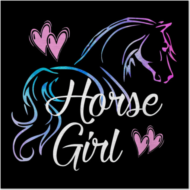 Horse Girl Equestrian Rider Horse Lover Wall Art by yangho