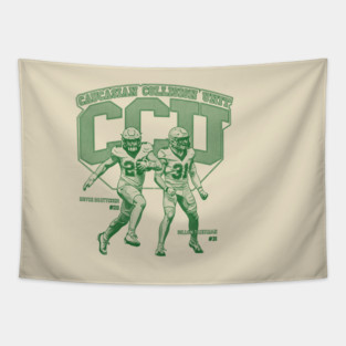 Caucasian Collision Unit Green Tapestry