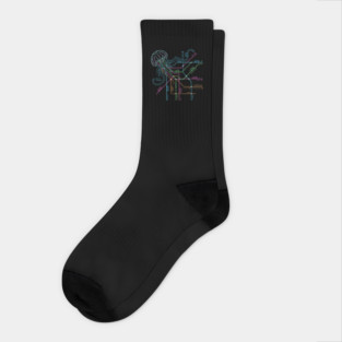 Jellyfish Metro Map – Neon “Jelly-Transit” Sea Subway Socks
