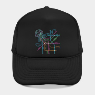 Jellyfish Metro Map – Neon “Jelly-Transit” Sea Subway Hat