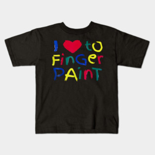 I Heart to Finger Paint, I’m Paint Cute Couple Valentine Kids T-Shirt