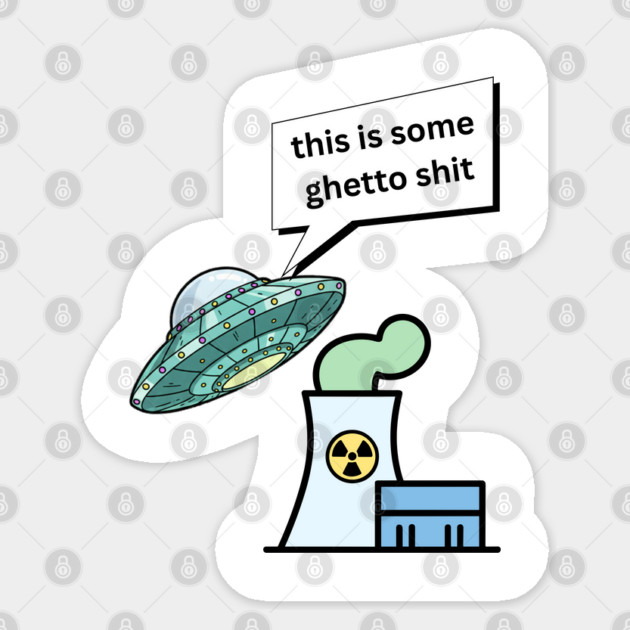 Aliens Sticker by Low Life Shirts