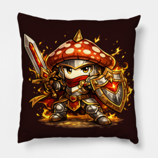 Ignis Mycora – The Flameguard Mushroom Knight Pillow