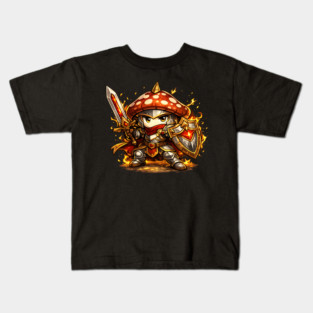 Ignis Mycora – The Flameguard Mushroom Knight Kids T-Shirt