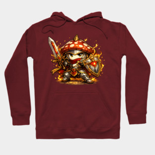 Ignis Mycora – The Flameguard Mushroom Knight Hoodie