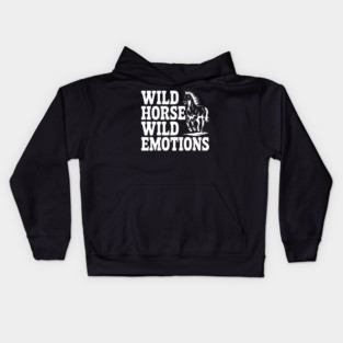 Wild Horse, Wild Emotions Kids Hoodie