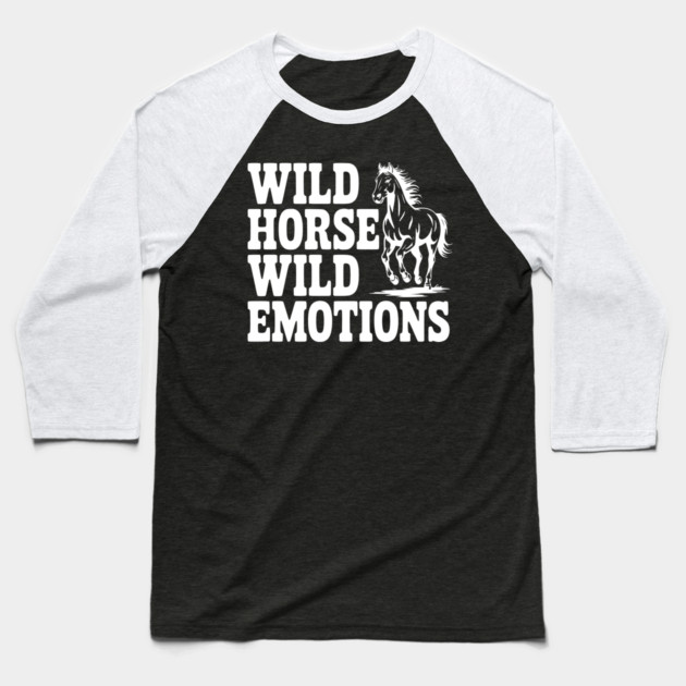 Wild Horse, Wild Emotions Baseball T-Shirt by Frank Ring