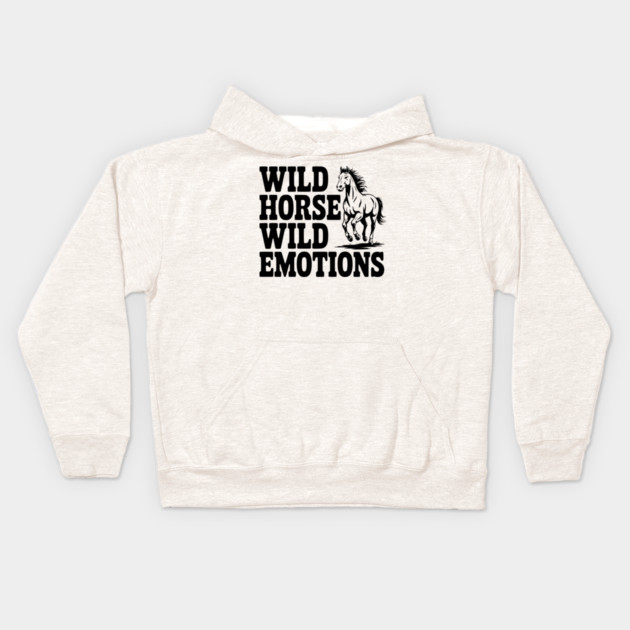 Wild Horse, Wild Emotions Kids Hoodie by Frank Ring