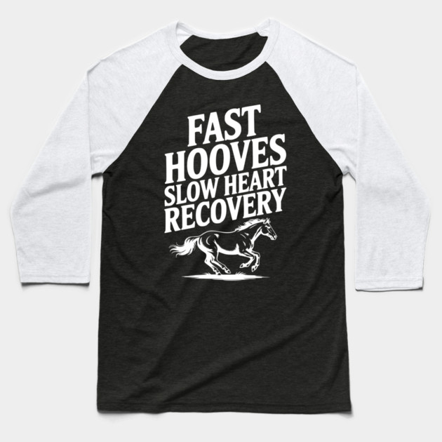 Fast Hooves, Slow Heart Recovery Baseball T-Shirt by Frank Ring