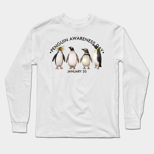 Penguin Awareness Day Long Sleeve T-Shirt by HolidayBug