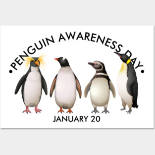 Penguin Awareness Day Posters and Art