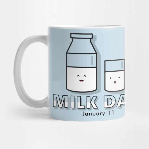 Milk Day, cute kawaii milk glass and bottle by HolidayBug