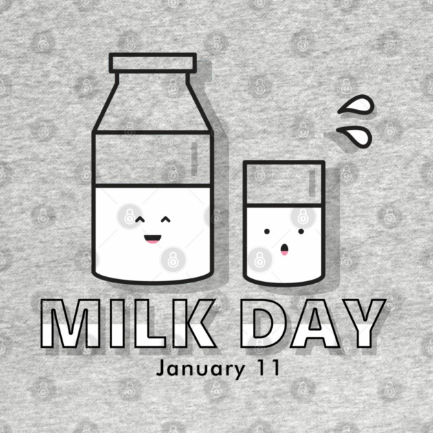 Milk Day, cute kawaii milk glass and bottle by HolidayBug