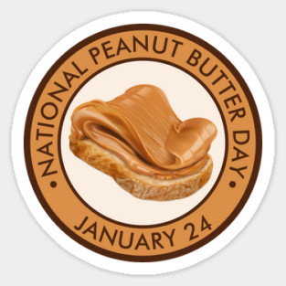 National Peanut Butter Day, peanut butter toast Sticker