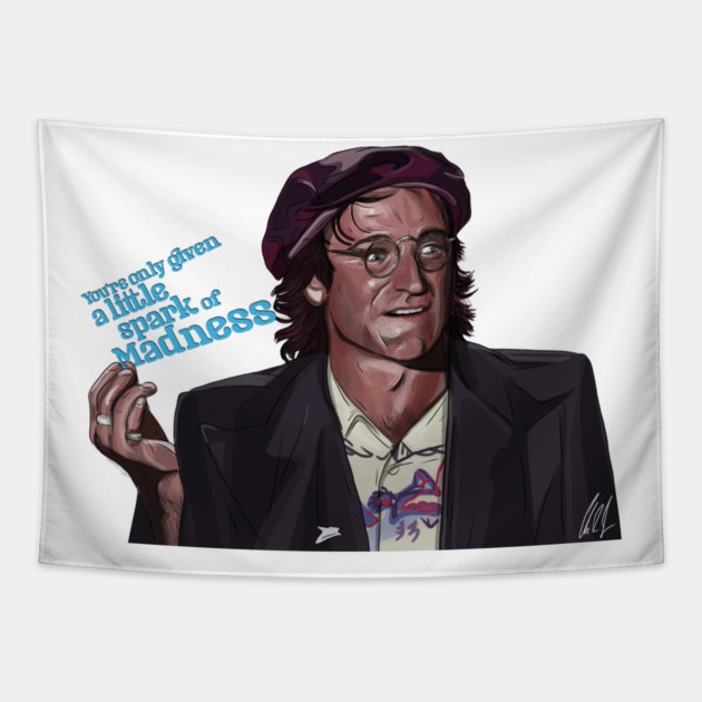 Robin Williams: a little spark of madness Tapestry by 51Deesigns