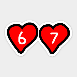 67 Love Hearts Sticker