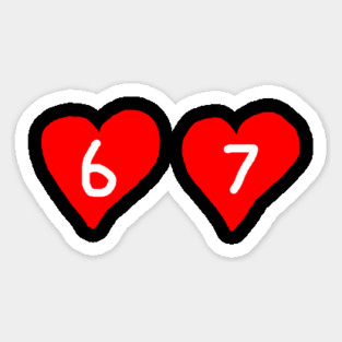 67 Love Hearts Magnet