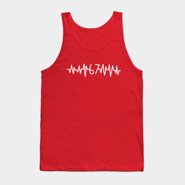 67 Heartbeat Tank Top by Creatifly Graphic Tees