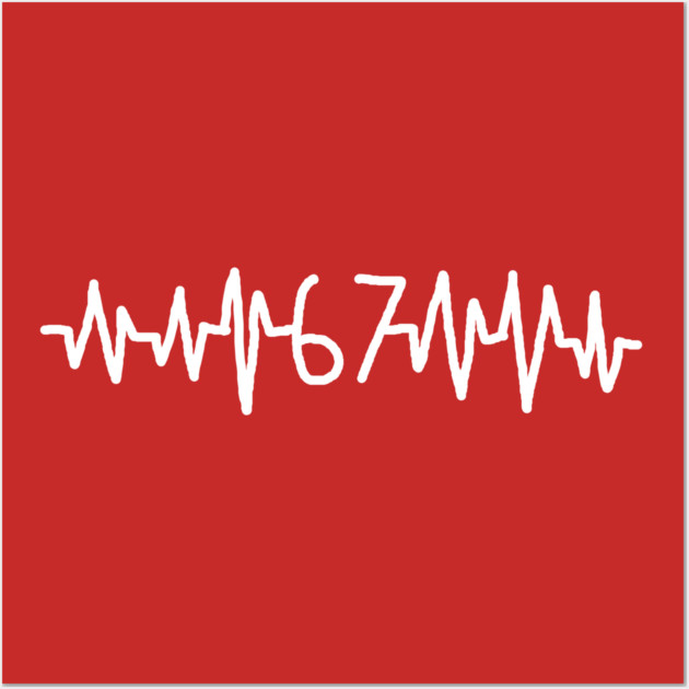 67 Heartbeat Wall Art by Creatifly Graphic Tees