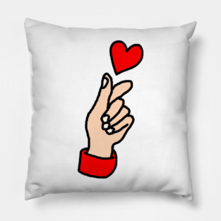 Finger Heart Gesture Pillow