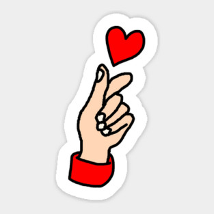 Finger Heart Gesture Sticker