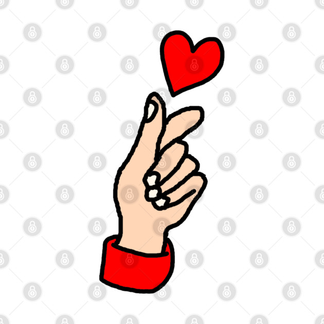 Finger Heart Gesture by Creatifly Graphic Tees