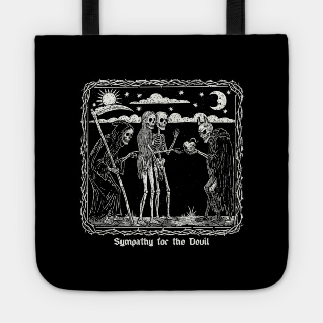 SYMPATHY FOR THE DEVIL Tote by artslaves