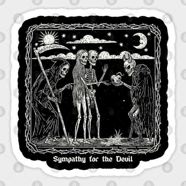 SYMPATHY FOR THE DEVIL Sticker by artslaves