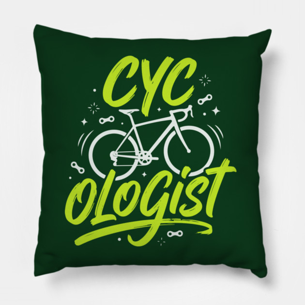 Cycologist – Funny Bicycle Pun & Cycling Therapy Pillow by SOF1AF