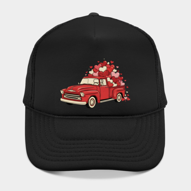 Love Hearts Vintage Truck by Creatifly Graphic Tees
