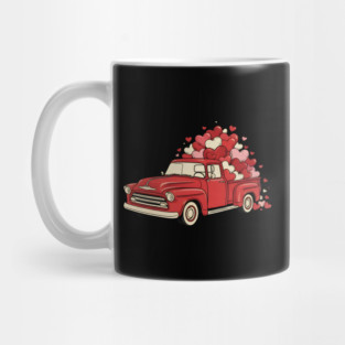 Love Hearts Vintage Truck Mug